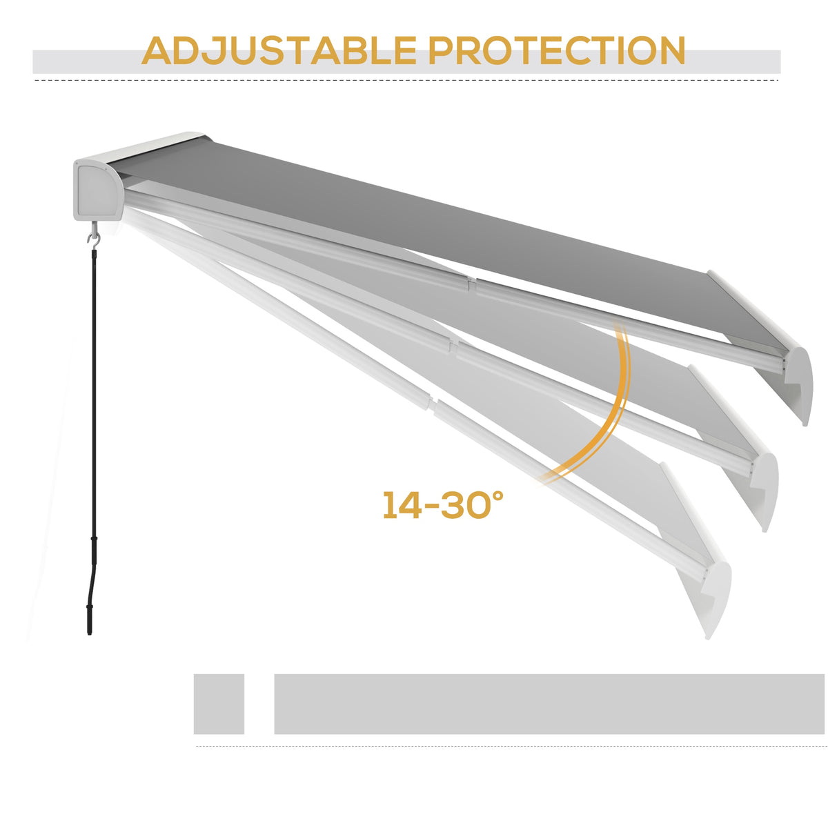 Retractable Awning, 395x300 cm, Remote & Manual Control
