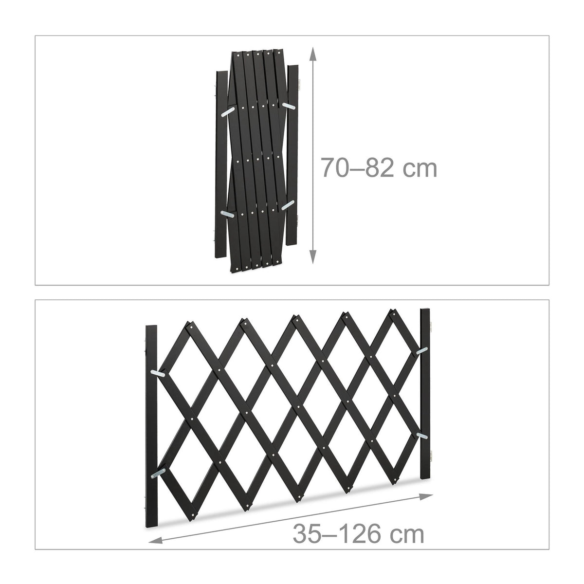 Retractable dog grid Black