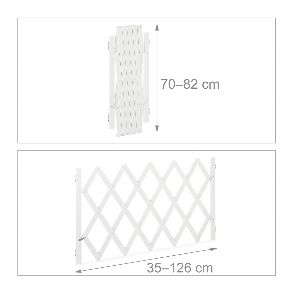 Retractable dog rail in white