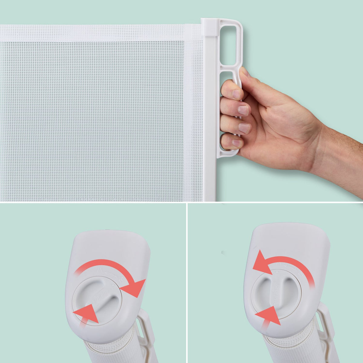 Retractable safety gate