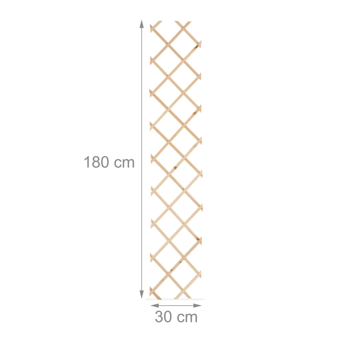 Retractable trellis in wood, set of 3