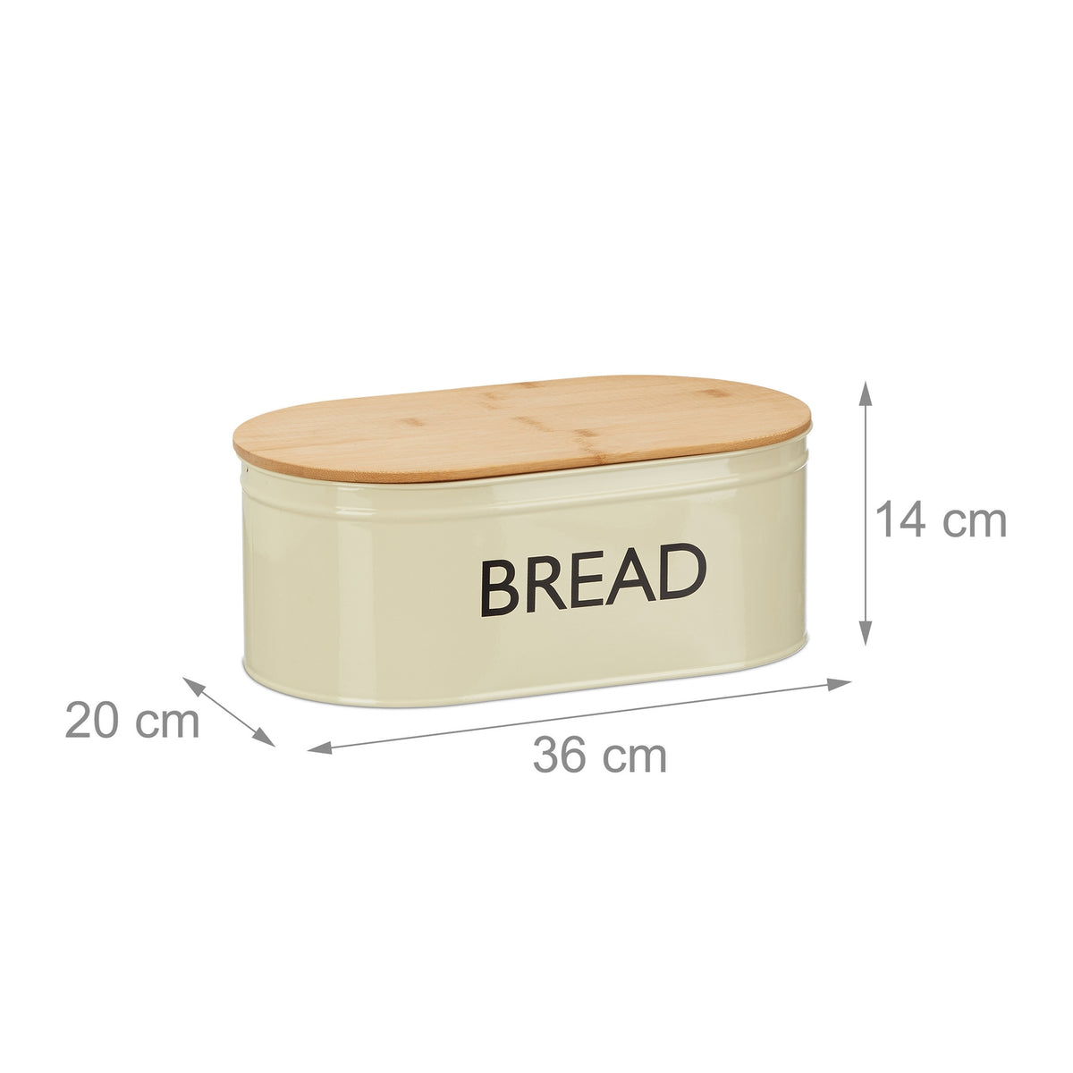 Retro Bread Bin with Bamboo Lid – Airtight Storage
