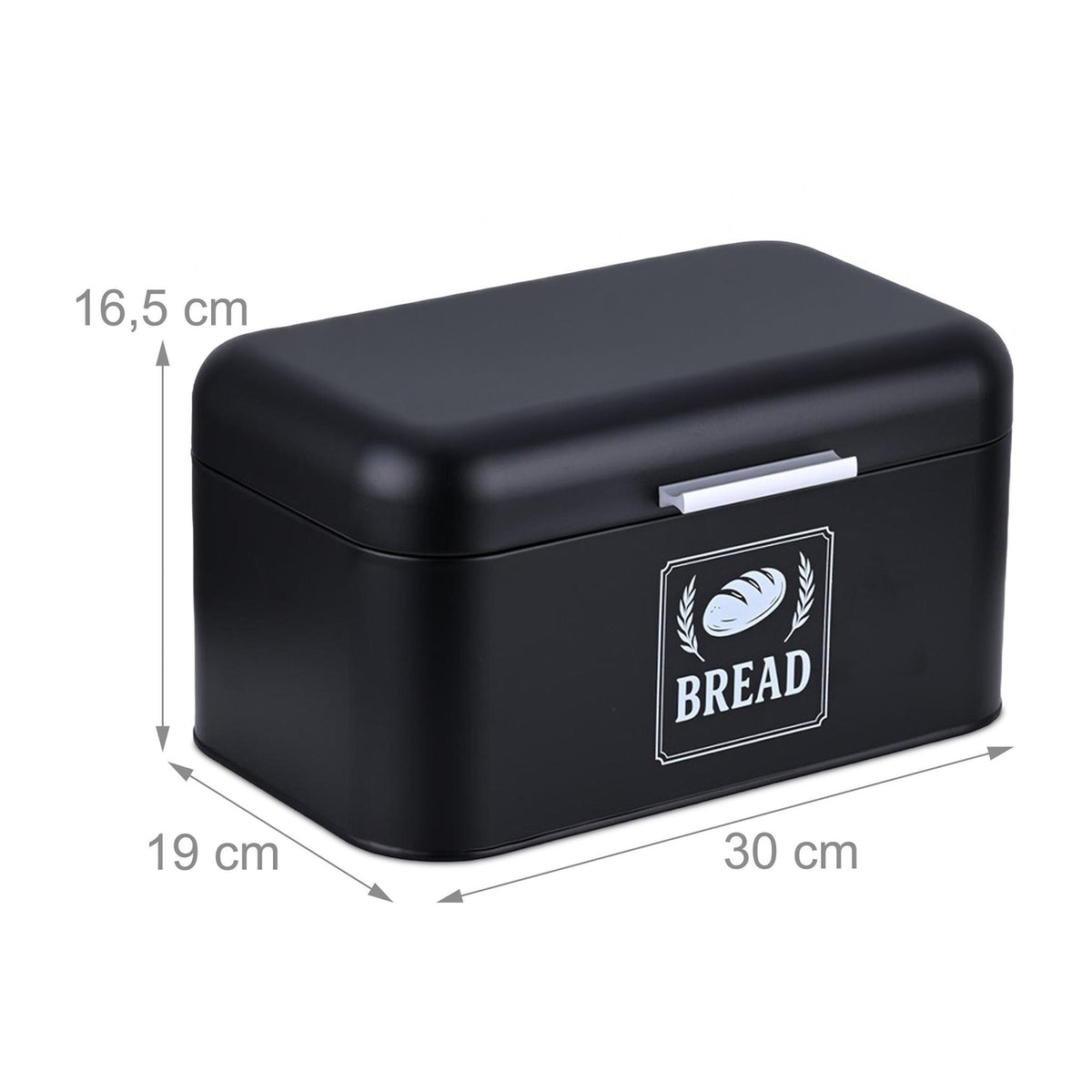 Retro Metal Bread Box with Lid & Handle