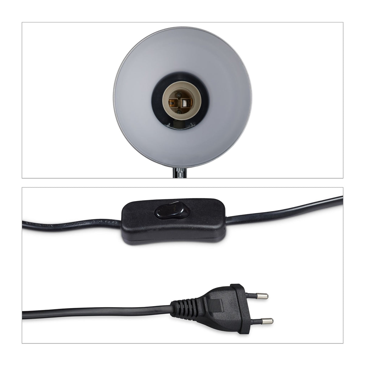 Retro desk lamp silver