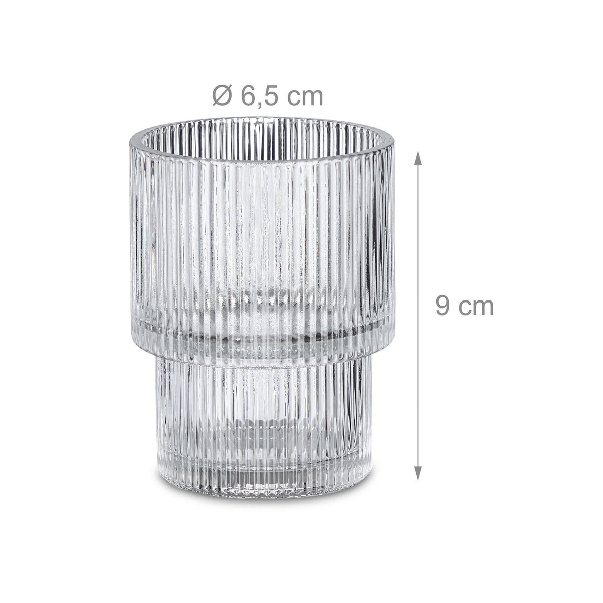 Ribbed drinking glasses 4-pack