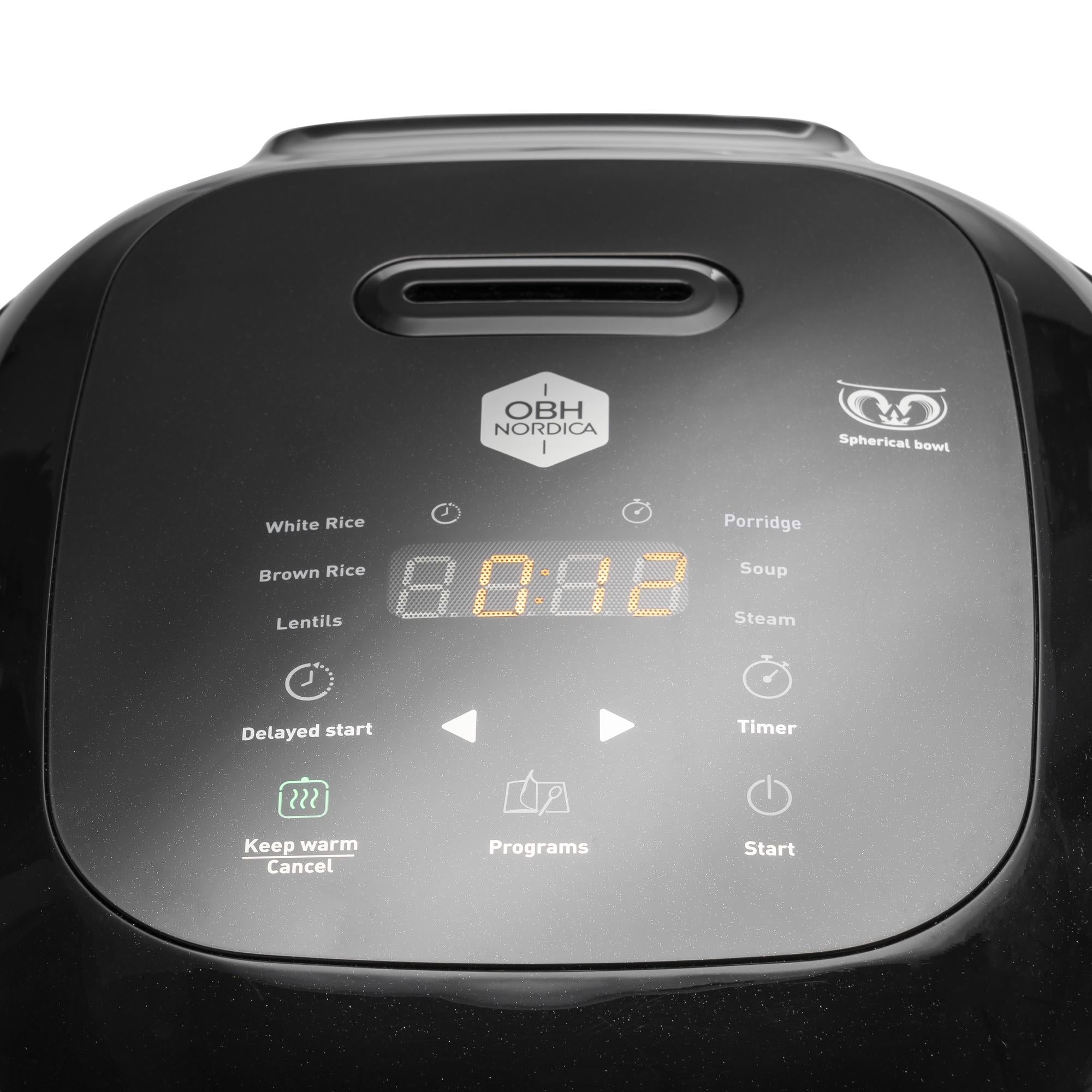 Rice Cooker 2L, 6 Programs, Steamer Basket, Keep Warm