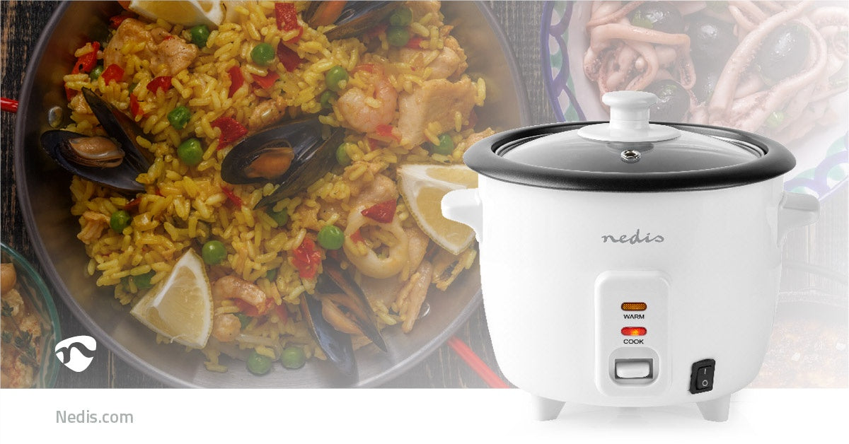 Rice cooker | 0.6 l | 300 W | Undoing machine in aluminum | Non-stick coating | Removable bowl | automatic shutdown