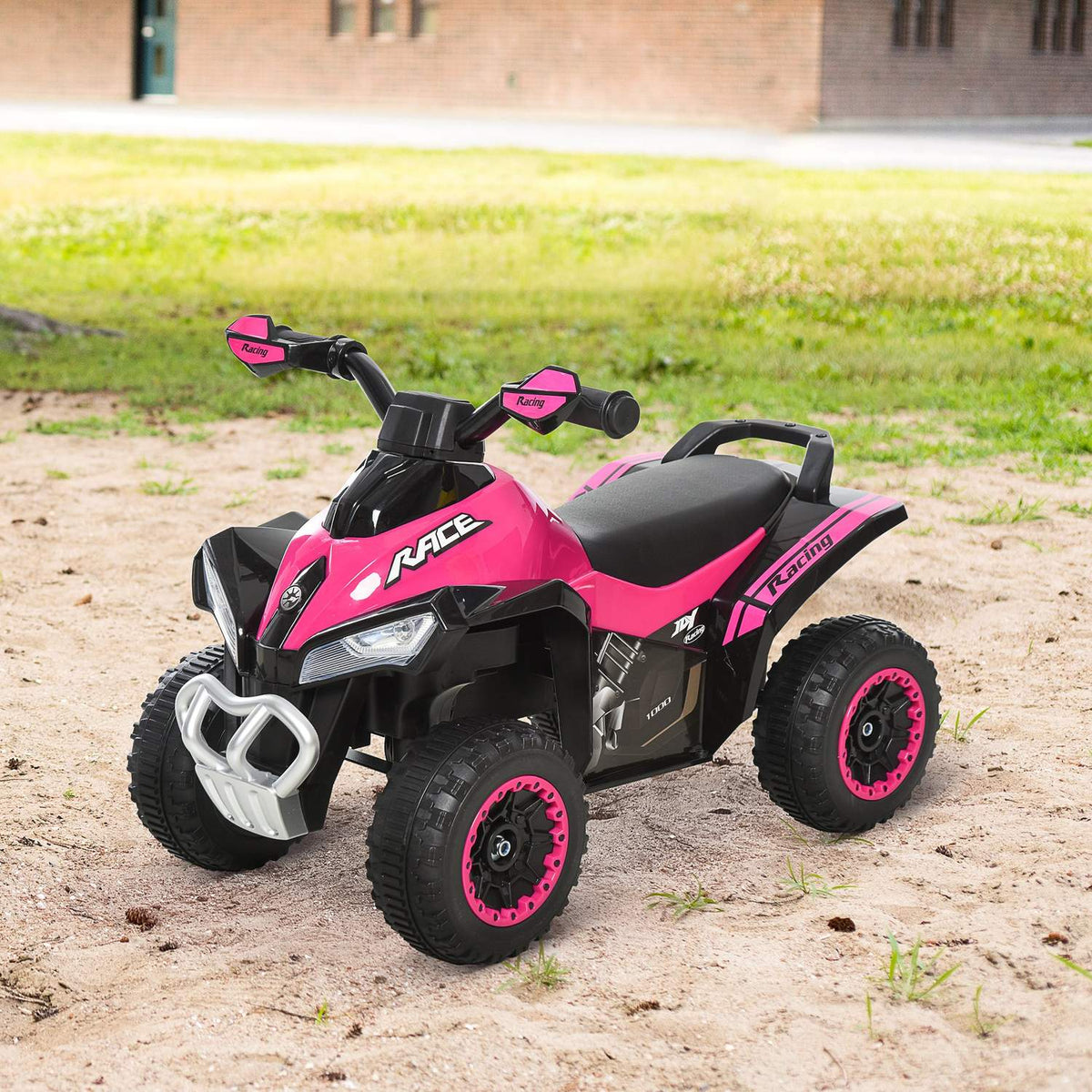 Ride-On Car Children'S Vehicle Pedal Car Light Music 18-36 Months Plastic Steel Pink 67.5X38X44Cm