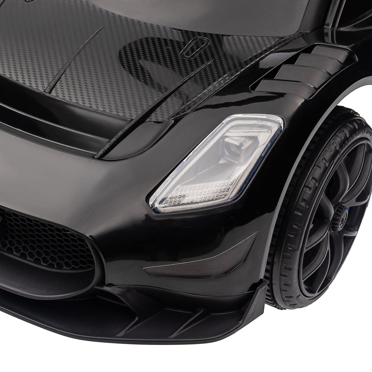 Ride-on car, Bobby car with storage space, horn and music, ride-on vehicle for 1.5-5 years children black 65 x 29 x 37 cm