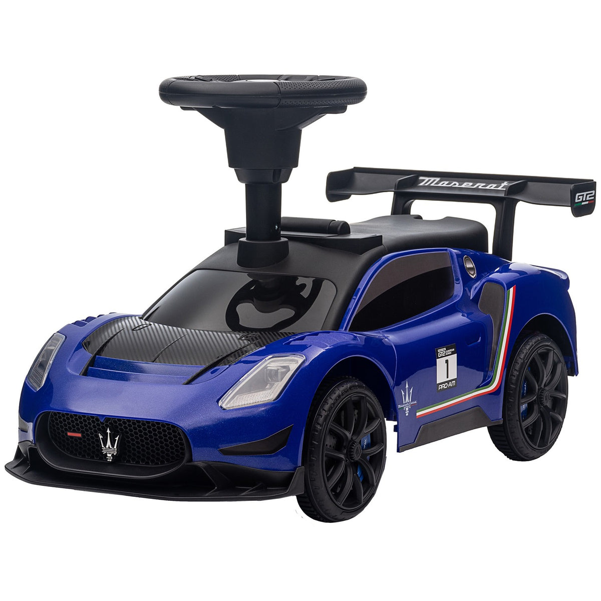 Ride-on car, Bobby car with storage space, horn and music, ride-on vehicle for 1.5-5 years children blue 65 x 29 x 37 cm