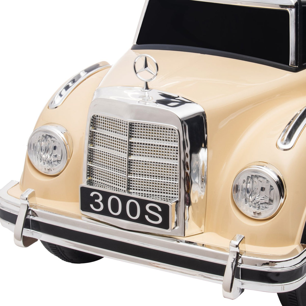 Ride-on car, children's vehicle, ride-on vehicle with storage space, children's car with anti-tipper ride-on for 18-48 months children, beige, 77.5 x 41.5 x 45 cm