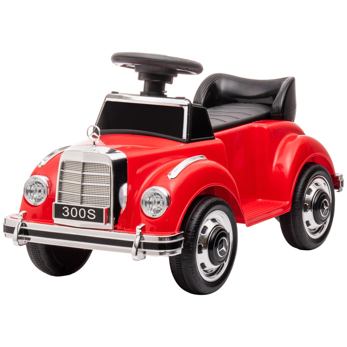 Ride-on car, children's vehicle, ride-on vehicle with storage space, children's car with tip protection for 18-48 months children, red, 77.5 x 41.5 x 45 cm