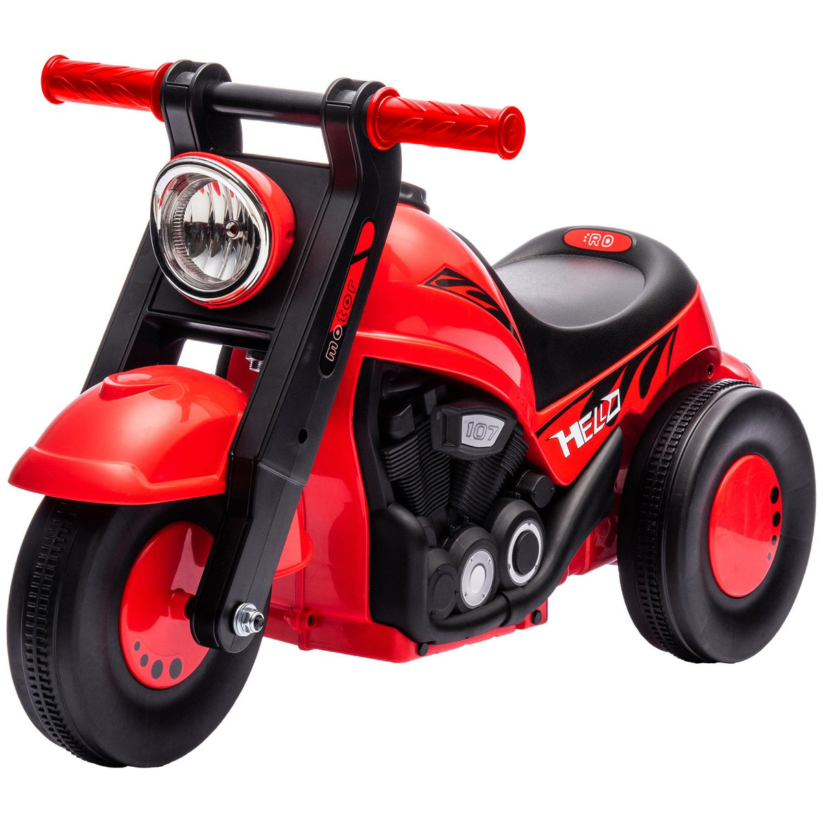 Ride-on car, ride-on vehicle with music, children's vehicle, children's car with bubbles for children 2-5 years, can hold up to 30 kg, red, 80 x 35.5 x 42 cm