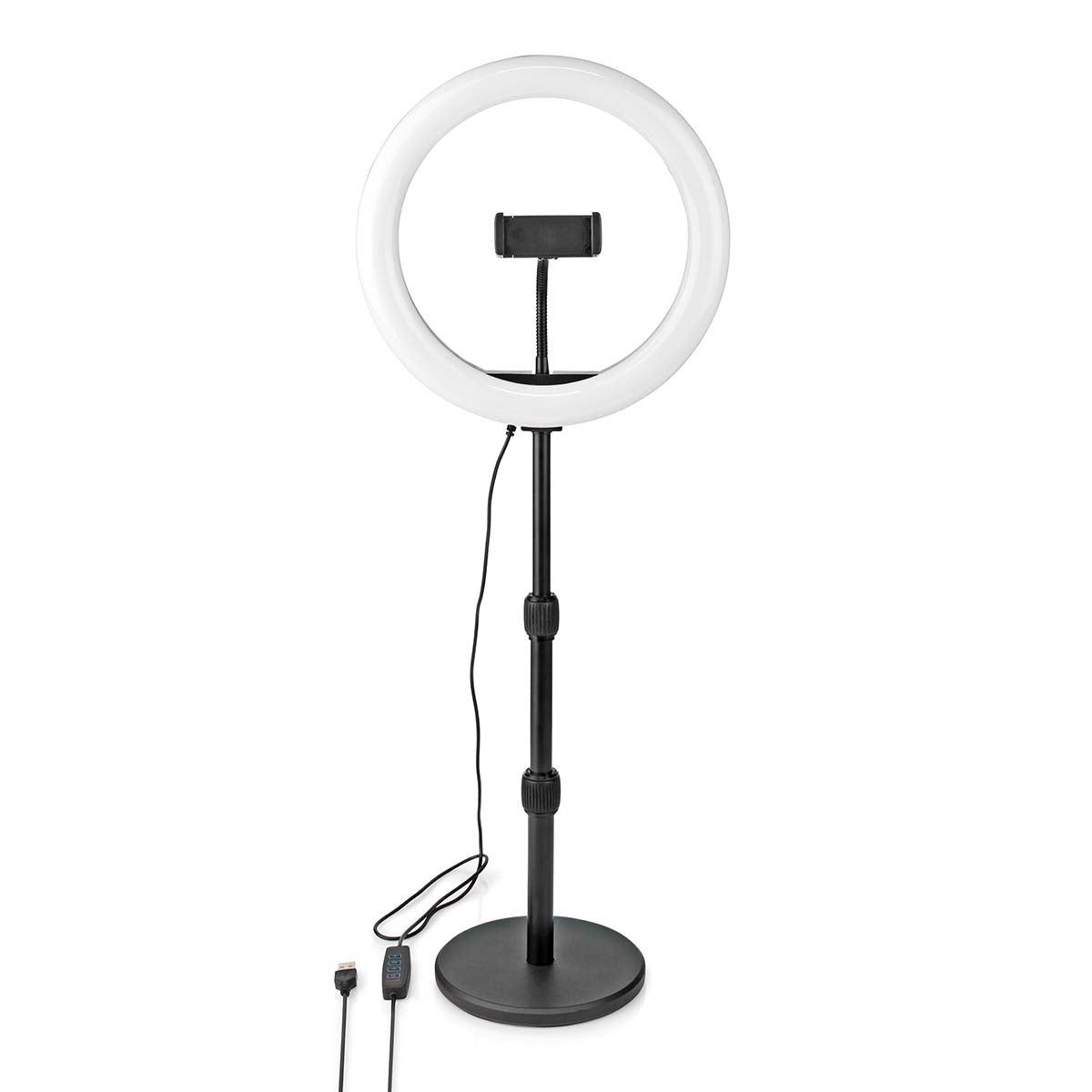 Ring light | 10 inch| 120 LEDs | 2700 - 6700 K| Desk | Black