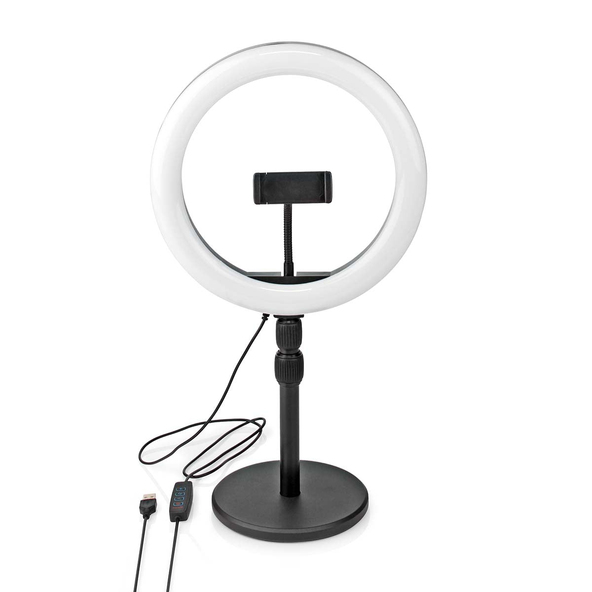 Ring light | 10 inch| 120 LEDs | 2700 - 6700 K| Desk | Black
