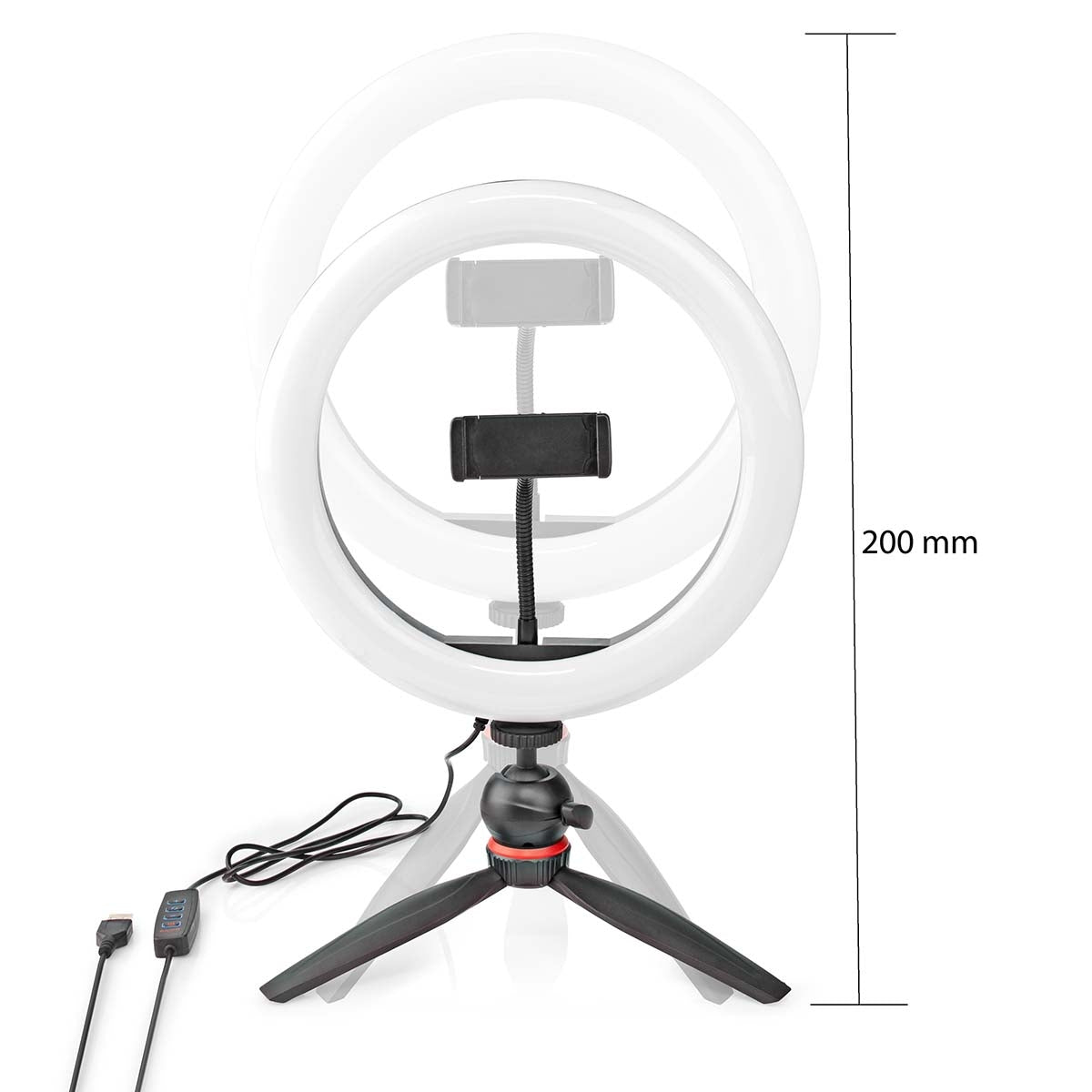 Ring light | 10 inch| 120 LEDs | 2700 - 6700 K| Tripod | Black