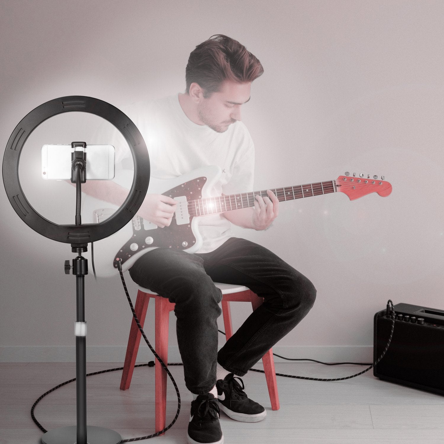 Ring light for smartphone Ø25cm with table stand