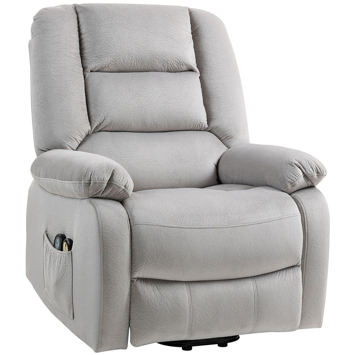 Riser chair with massage function, 90x93x110cm, light grey