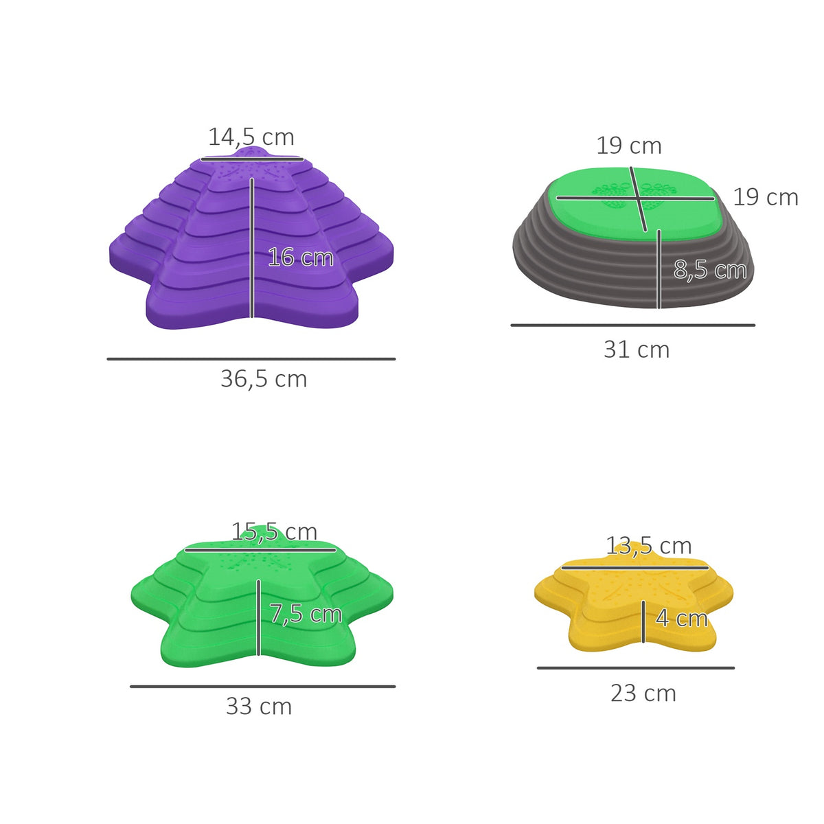 River Stones, 11 Pieces. Balancing Stones, Stacking Stones For Children Balance, Non-Slip Stepping Stones, Can Hold Up To 80 Kg, For Balance