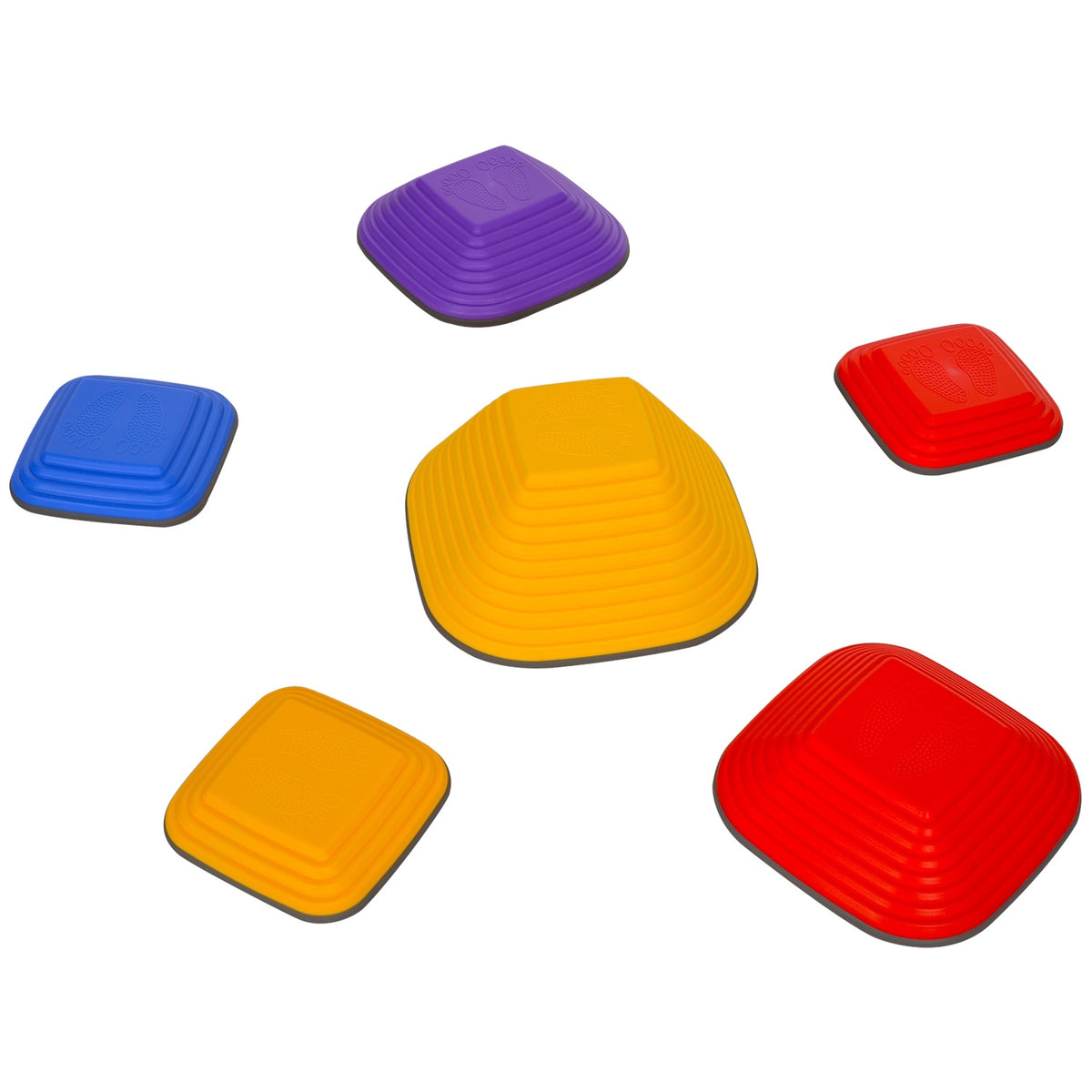 River stones, 6 pieces. Balancing stones in square shape, stackable and non-slip. Stacking stones can hold up to 80 kg, for 3-8 years children, colorful