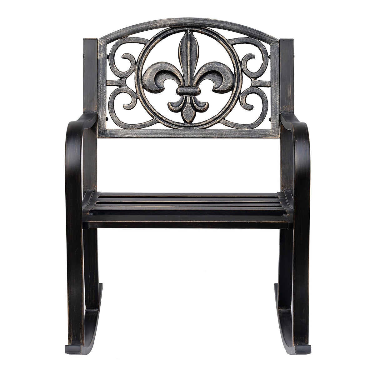 Rocking Chair Garden Chair Antique Design Metal Bronze
