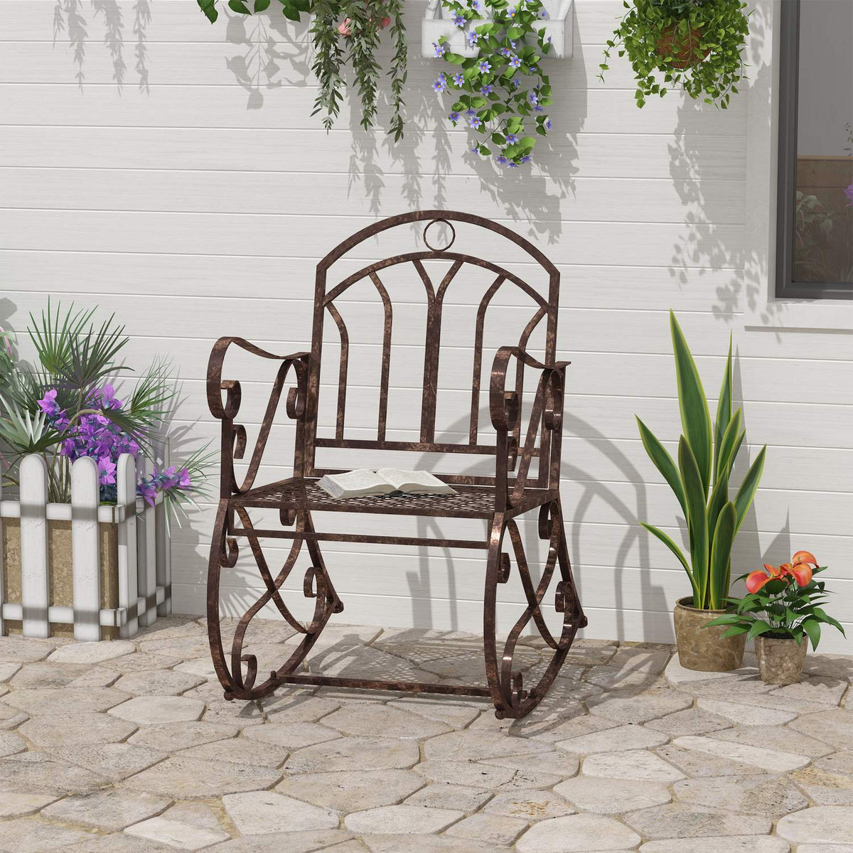 Rocking Chair Metal Bronze