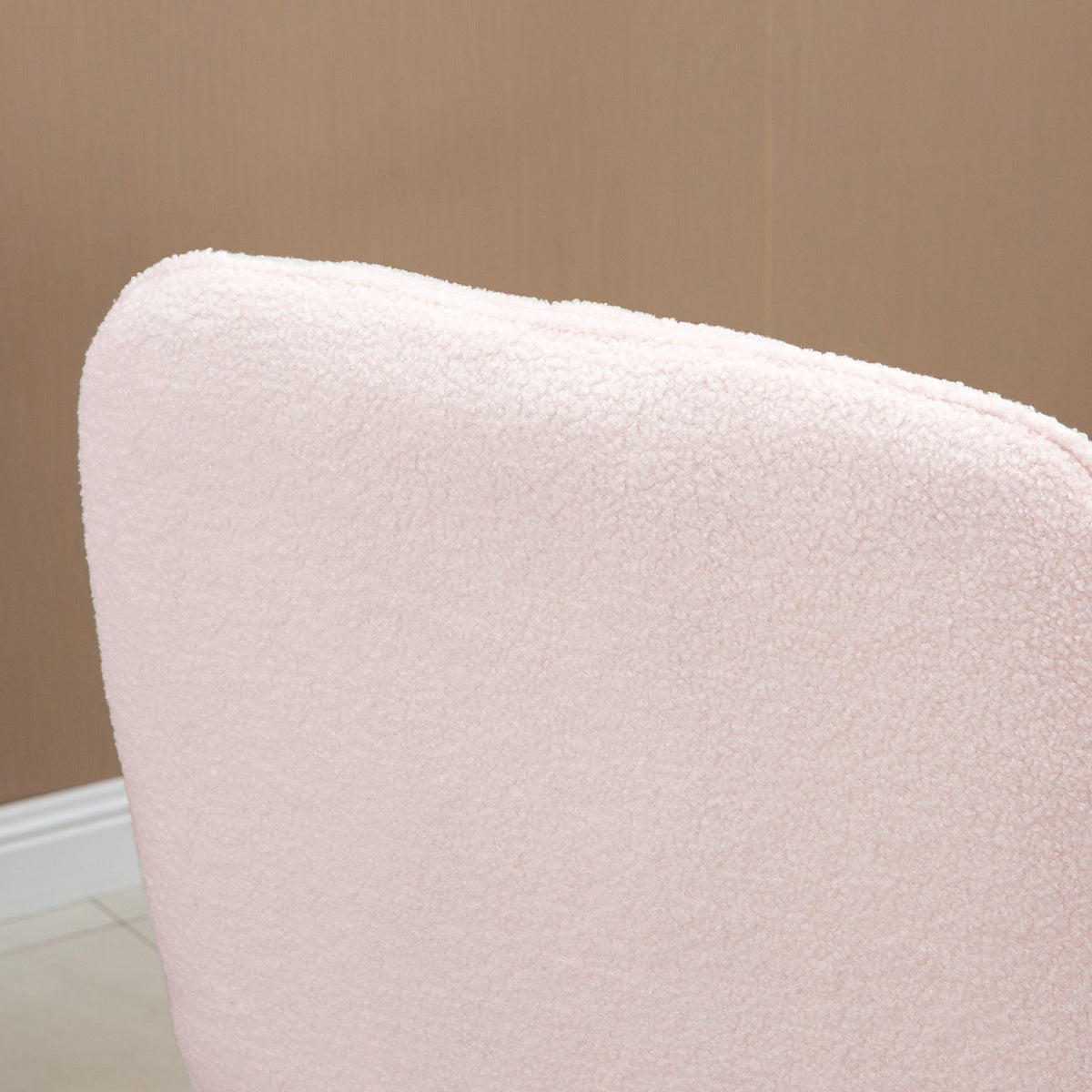 Rocking Chair Padded Relax Chair With Sherpa Fleece, Pink, Up To 150 Kg, Cozy Swing Chair, 63X95X97Cm