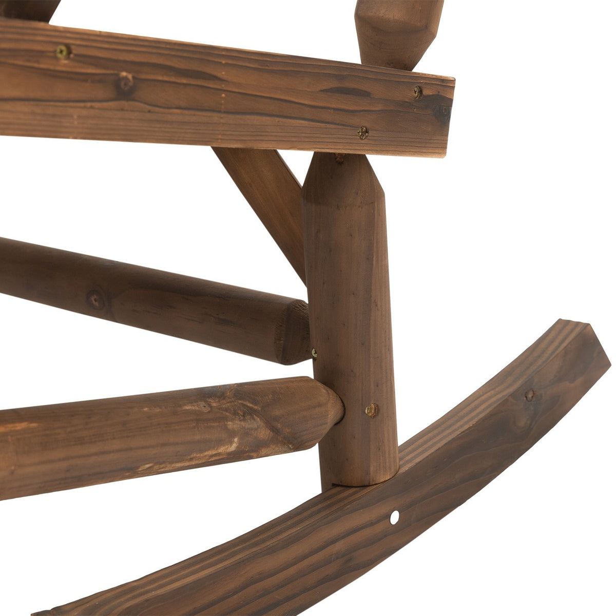 Rocking Chair With Armrests, Garden Chair, Swing Chair, Solid Wood, Dark Brown, 112 X 67 X 93 Cm