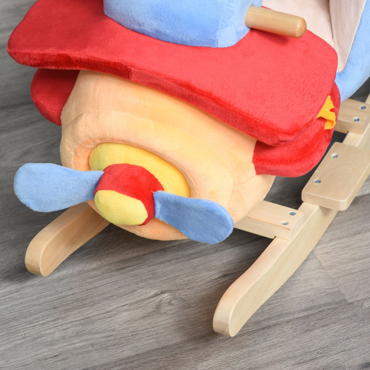 Rocking Horse Children'S Rocking Animal Blue + Red 60X33X45Cm