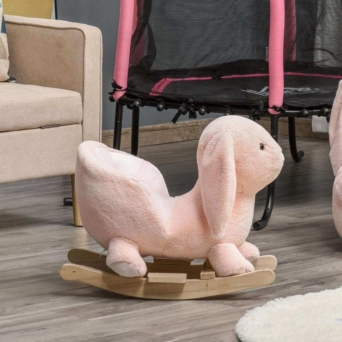 Rocking Horse Rocking Animal Children'S Swing Pink 60 X 33 X 50 Cm