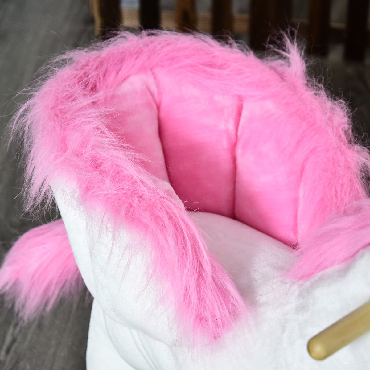 Rocking Horse Rocking Animal For Children, Pink + White, 65 X 32 X 55 Cm