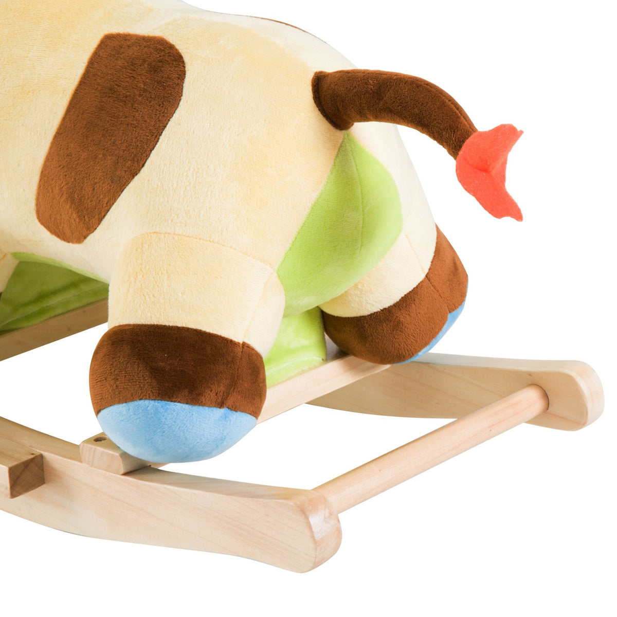 Rocking Horse Rocking Animal Rocking Cow Toy Baby Brown Yellow L60 X W34 X H46 Cm