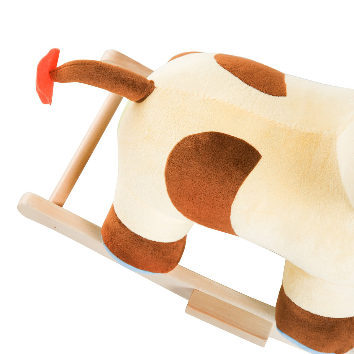 Rocking Horse Rocking Animal Rocking Cow Toy Baby Brown Yellow L60 X W34 X H46 Cm