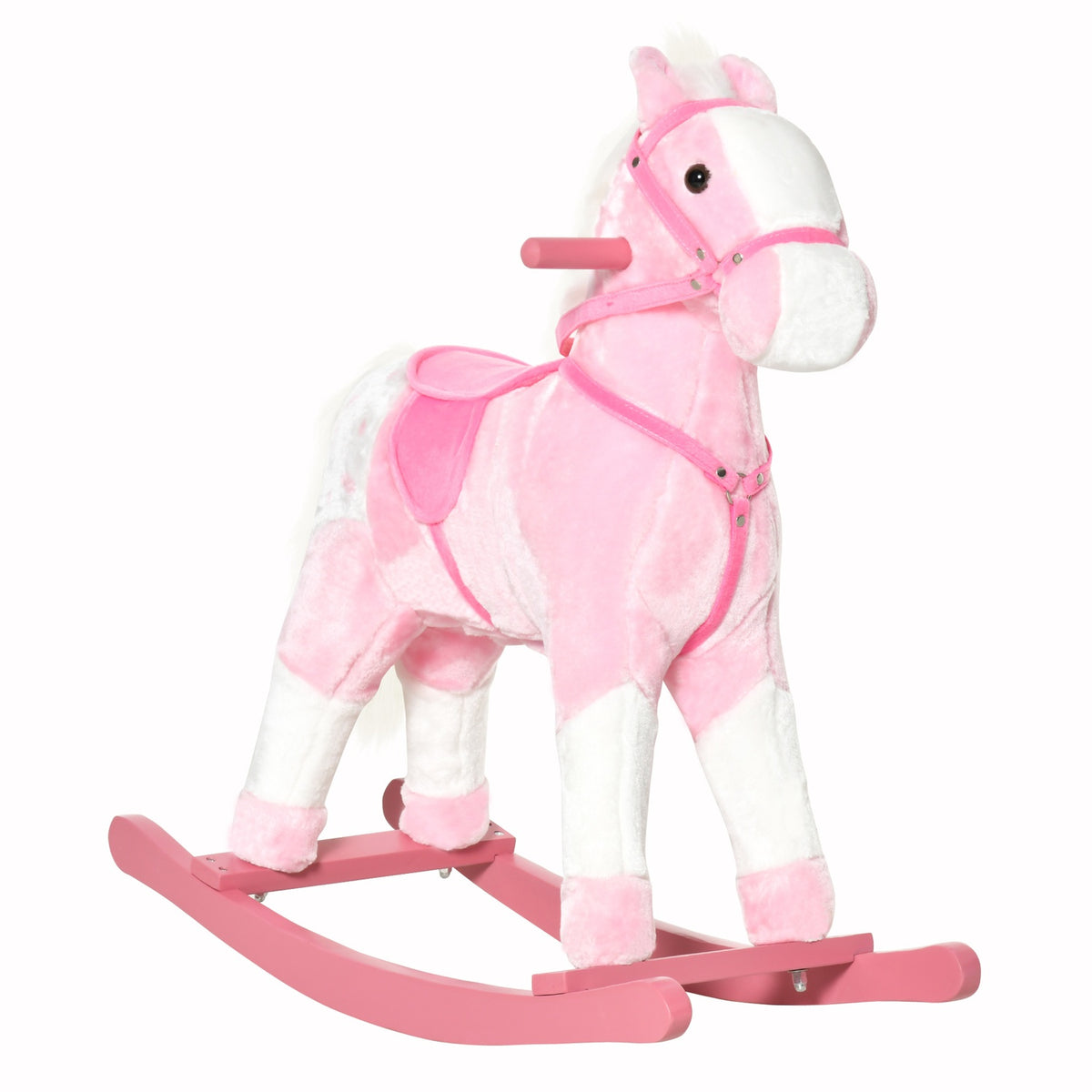 Rocking Horse Rocking Animal Rocking Toy Neighing Pink 74X28X65Cm