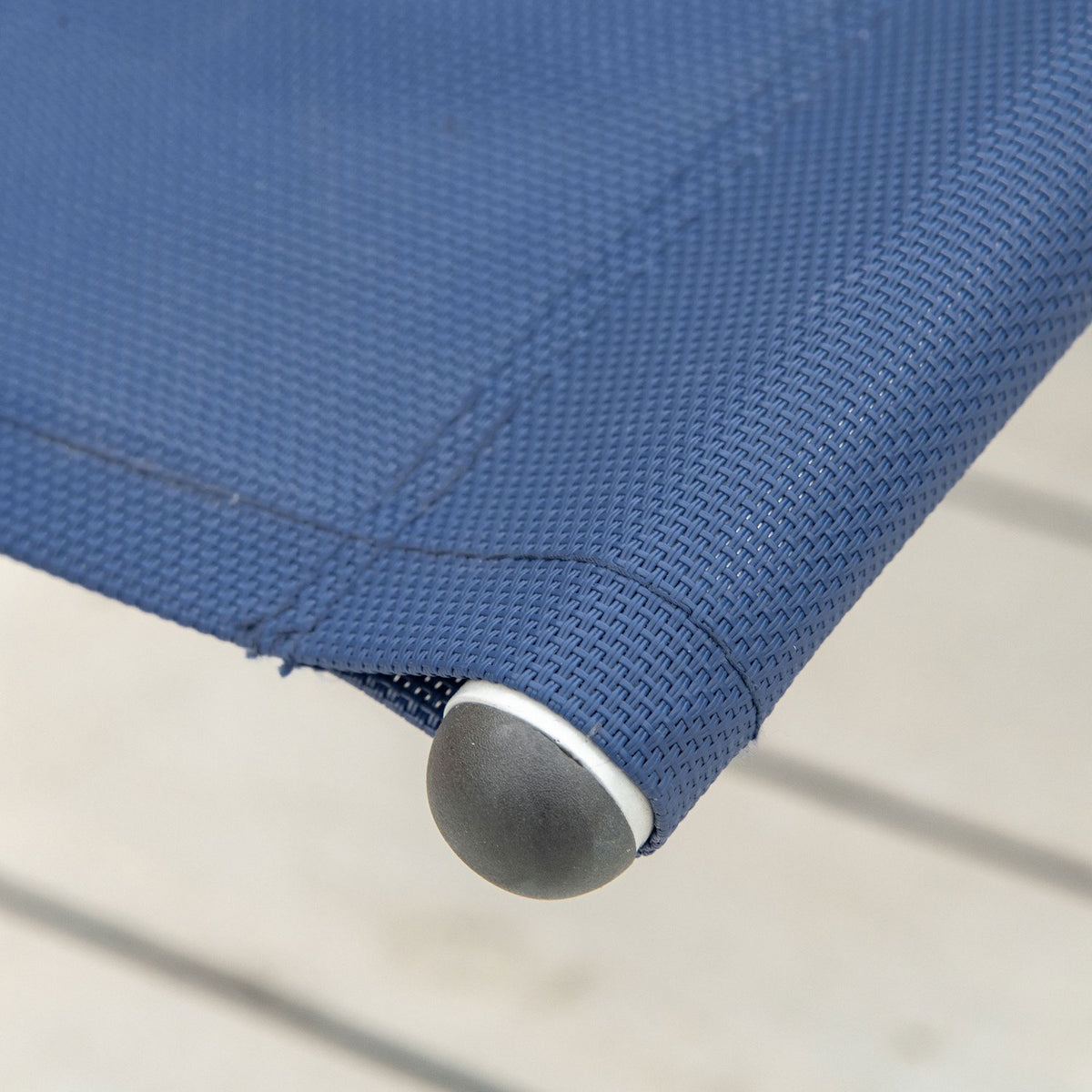 Rocking Lounger Garden Rocking Chair With Headrest, Swing Chair, Garden Chair, Metal, Mesh, Blue, 65X144X83 Cm