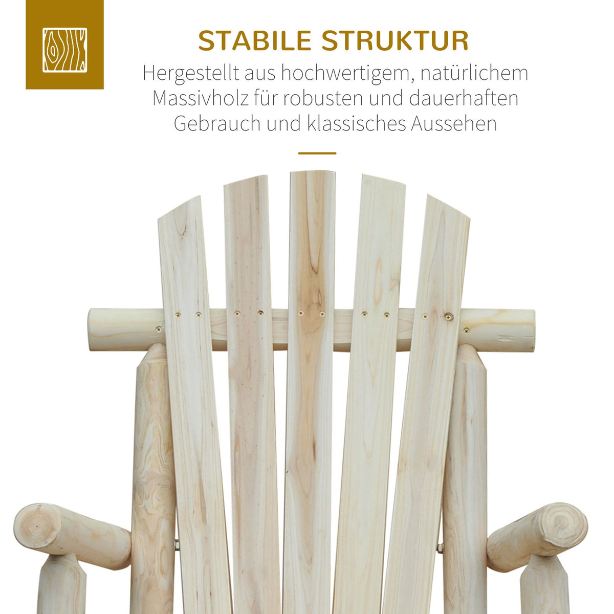 Rocking chair swing chair swing garden chair relaxation chair natural fir wood