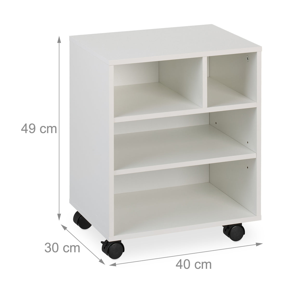 Roll container with 4 compartments