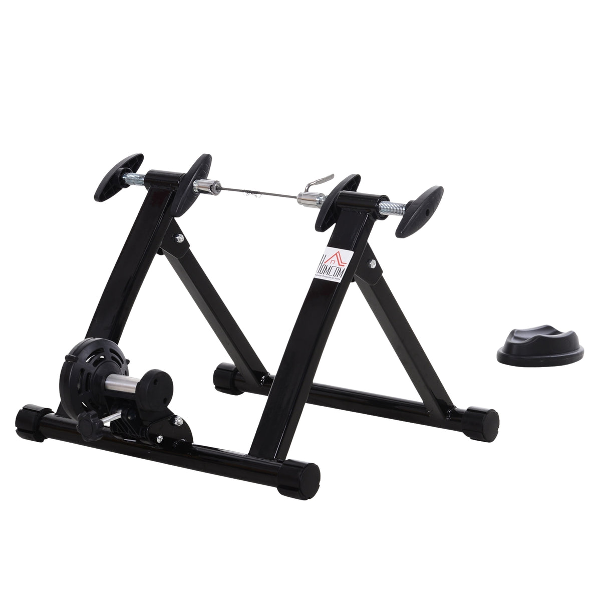 Roller Trainer Bicycle Trainer With Magnetic Brake, For 26"-28"/700C Wheels, Steel Construction, Black