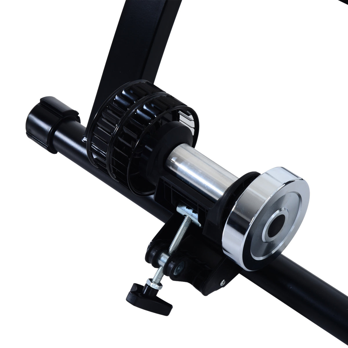 Roller Trainer, Indoor Bicycle Exercise Bike, Foldable With Magnetic Brake, For 26"-28" Wheels, Steel, Black, 54.5X47.2X39.1Cm