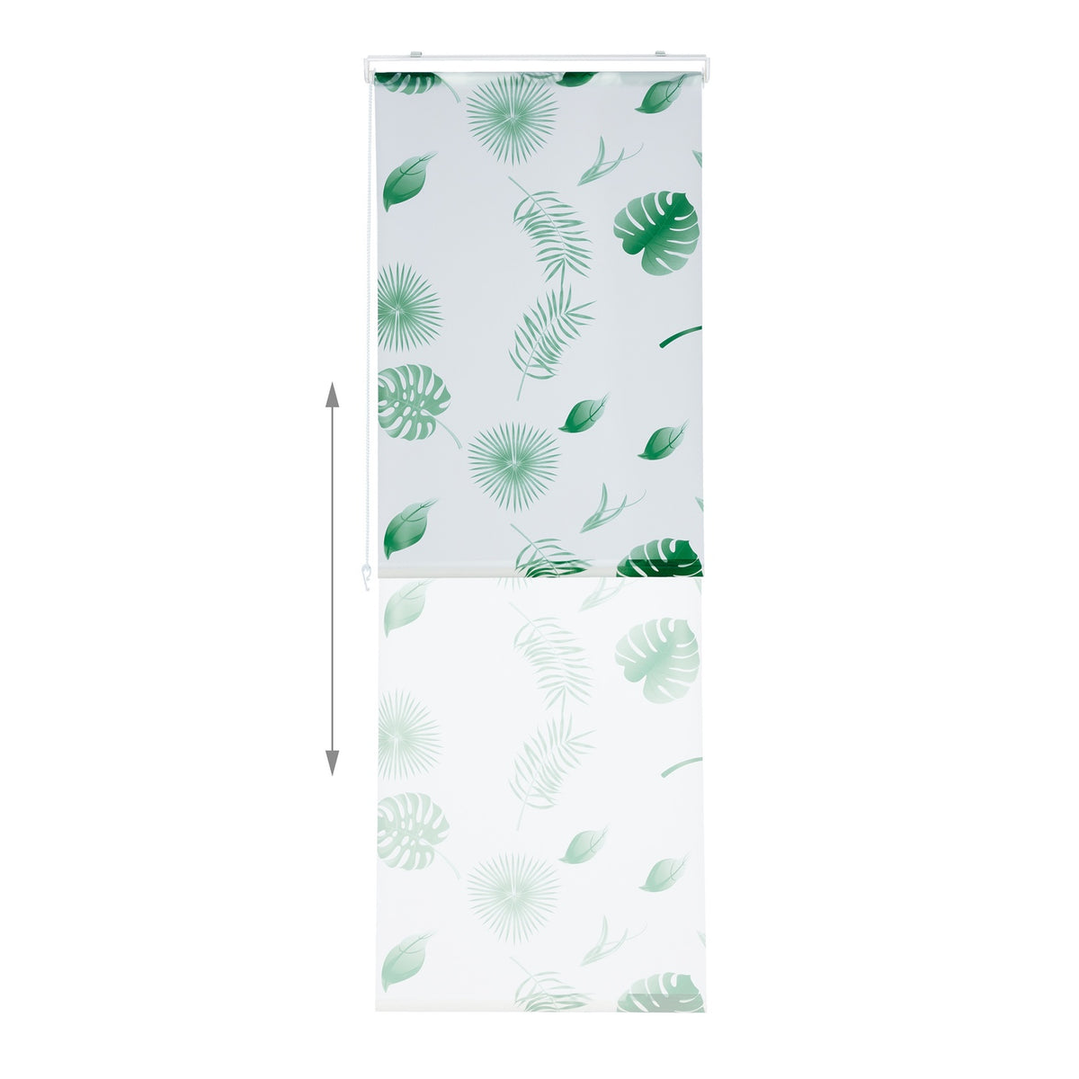 Roller blind for shower Leaves green