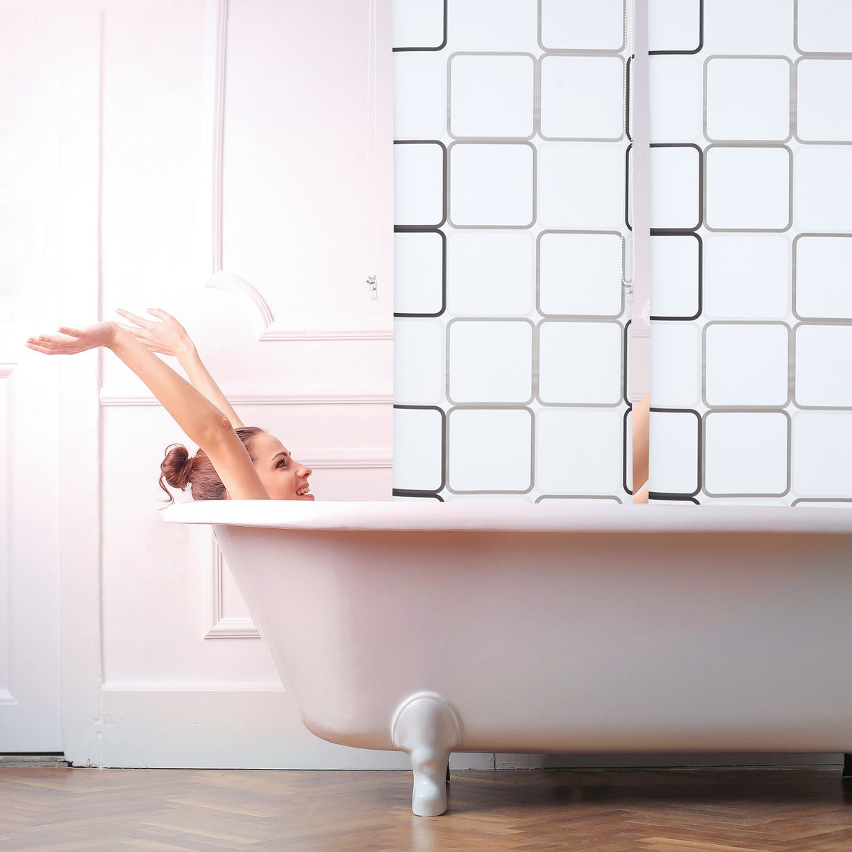 Roller blind for shower SQUARE