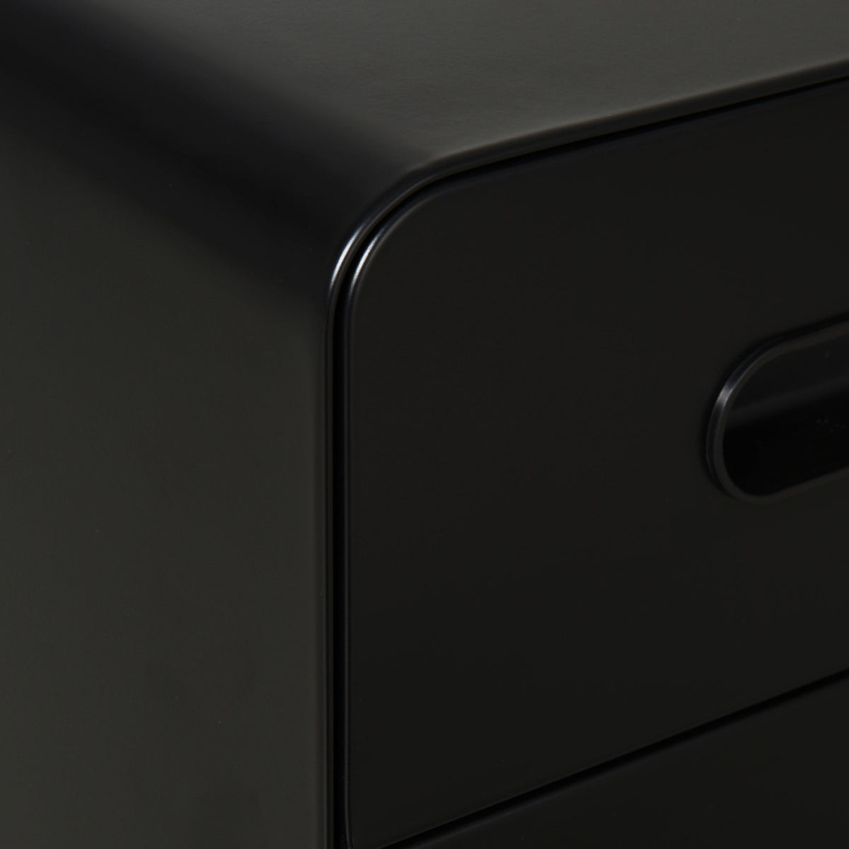 Rolling Container Filing Cabinet Office Container With 3 Drawers, Steel, Black, 39X48X59Cm
