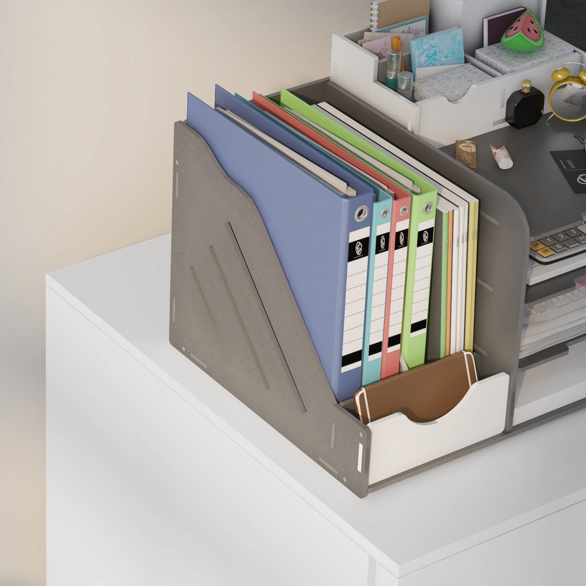 Rolling Container Filing Cabinet With 3 Drawers & Lock, For A4, Steel, 37X43.5X60Cm
