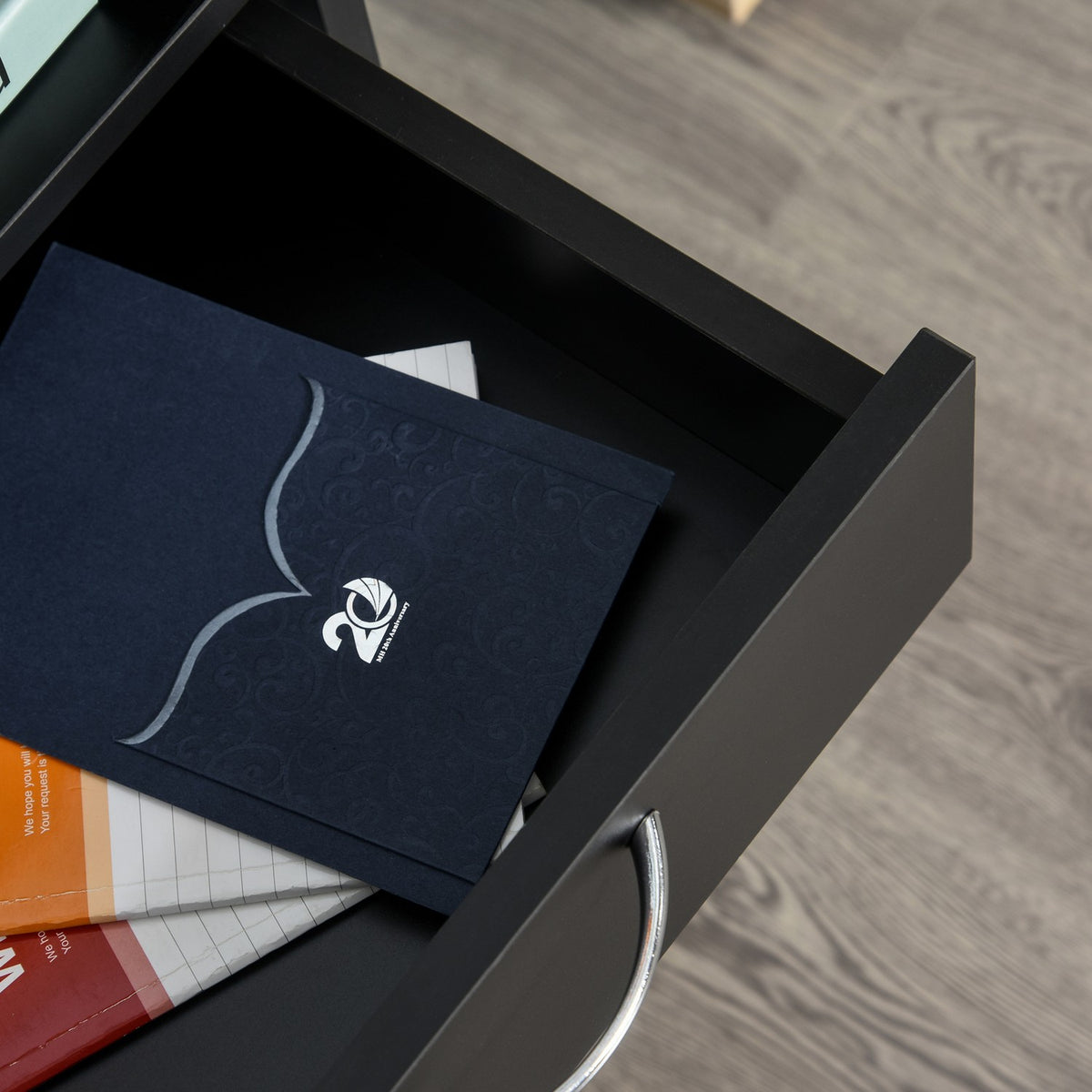 Rolling Container, Practical Filing Cabinet In Black, 40X35X60Cm, With Drawer For Office & Home Office