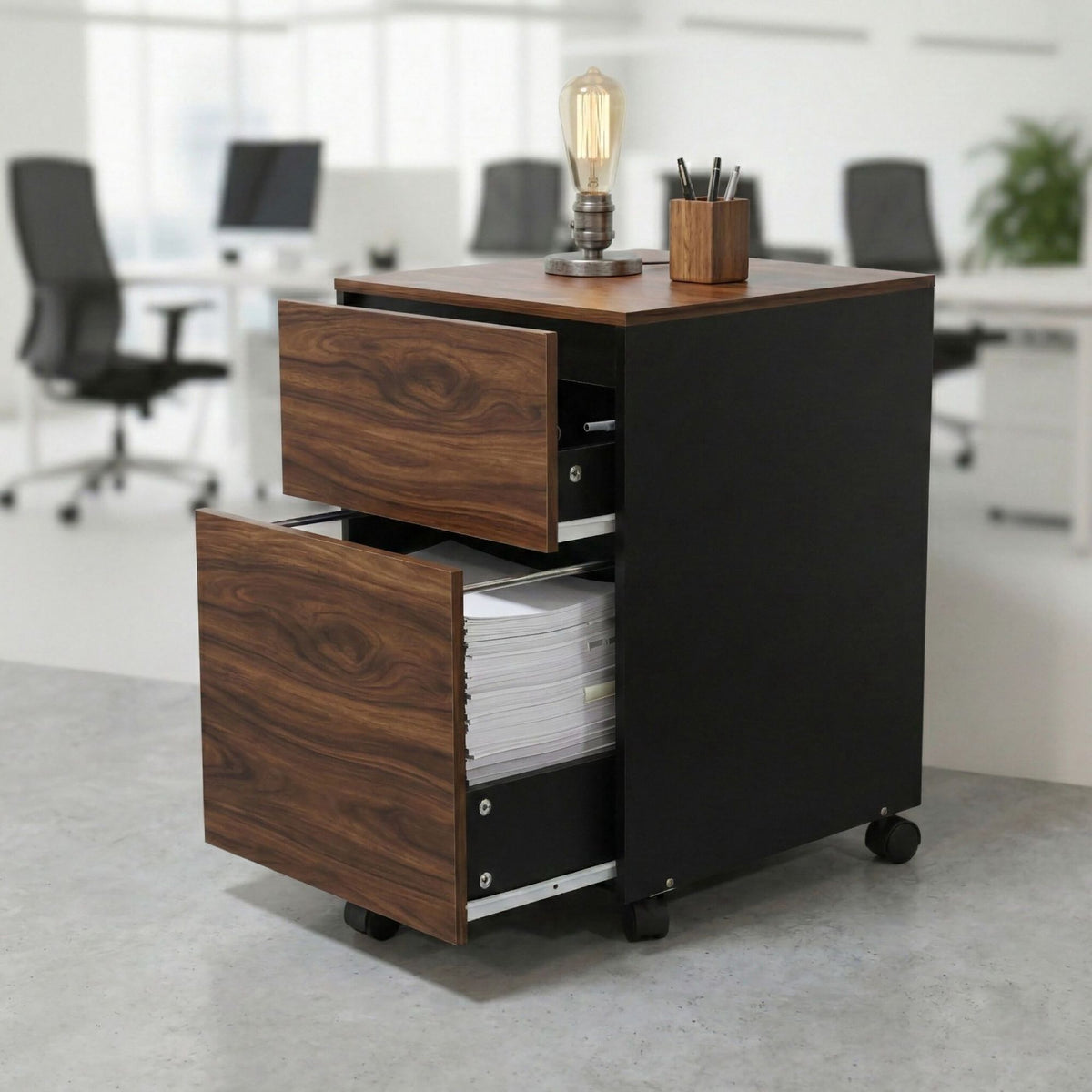 Rolling Filing Cabinet with Hanging File Drawer