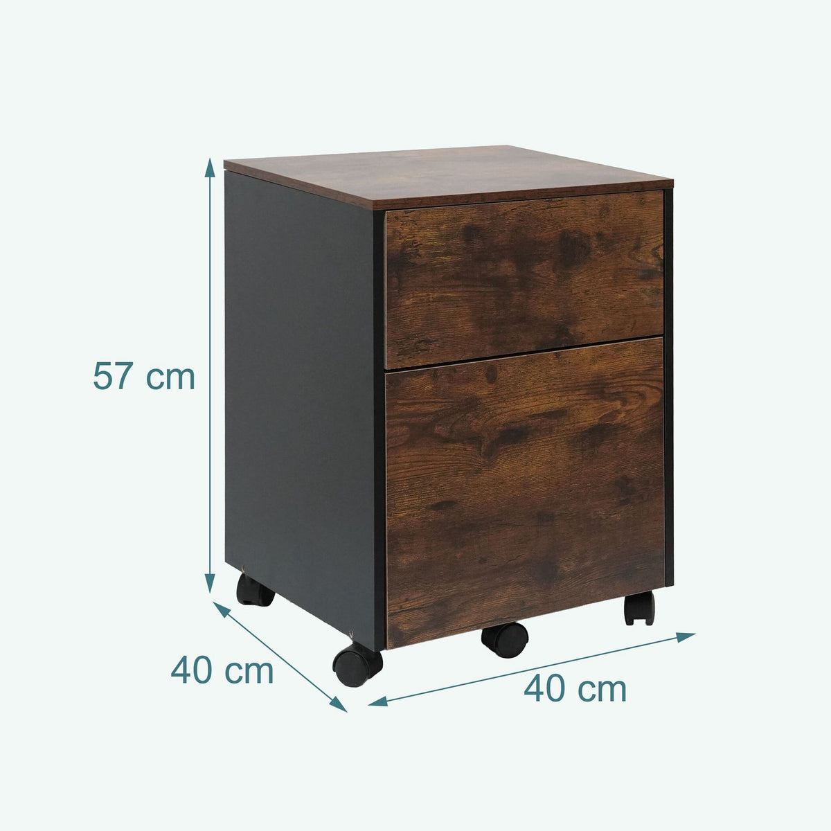 Rolling Filing Cabinet with Hanging File Drawer