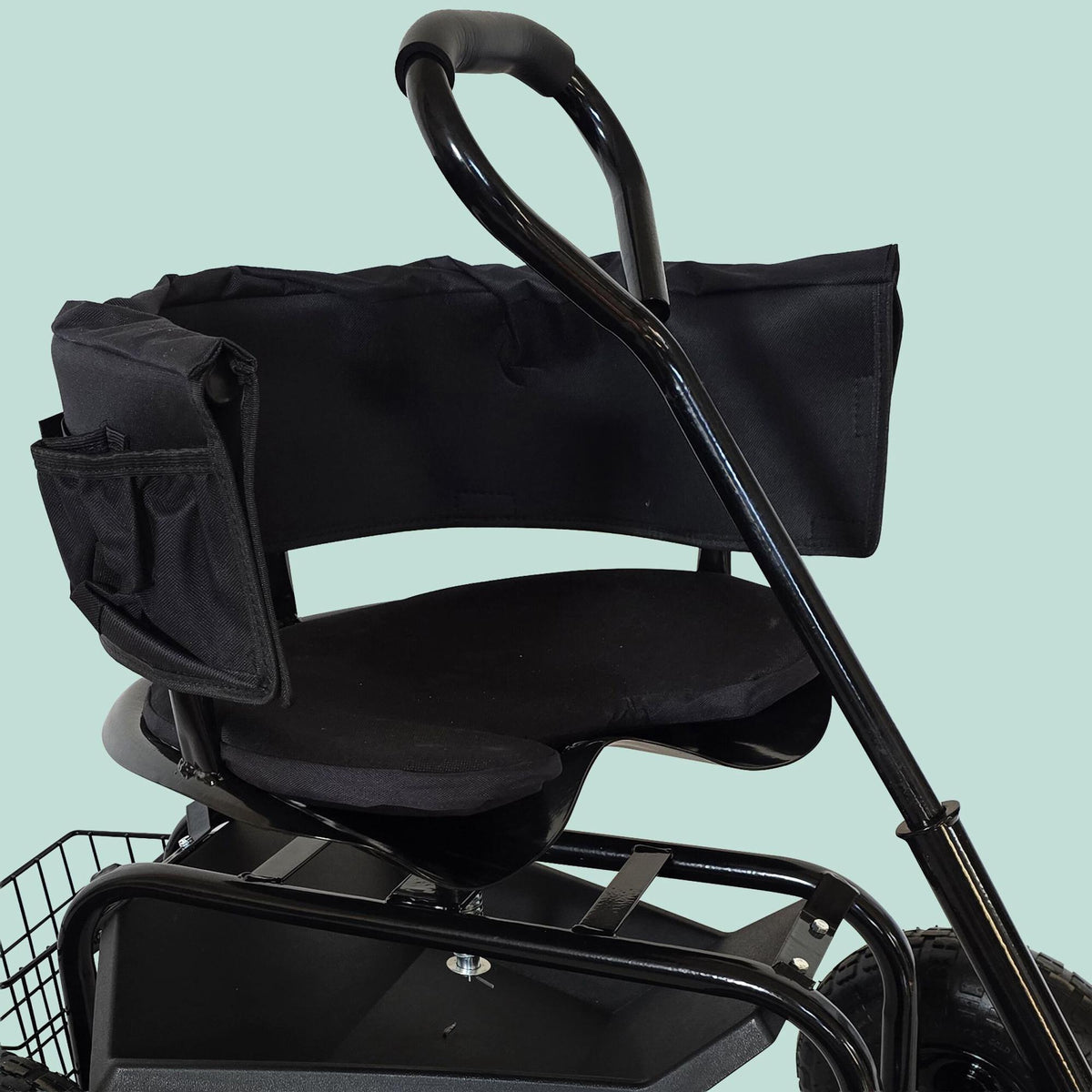 Rolling Garden Seat with Adjustable Height and Storage