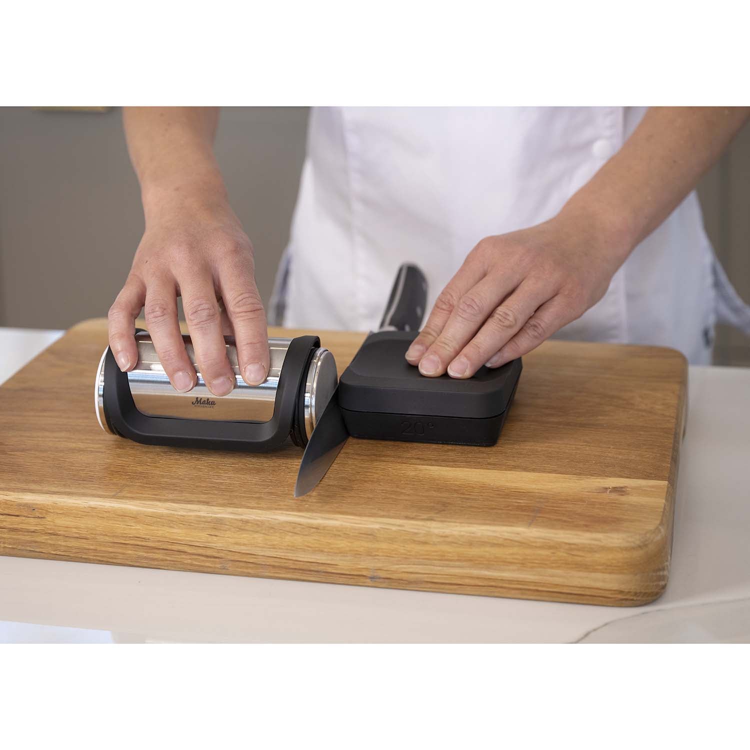 Rolling Knife Sharpener – Diamond, Ceramic, Magnetic Angle Guide