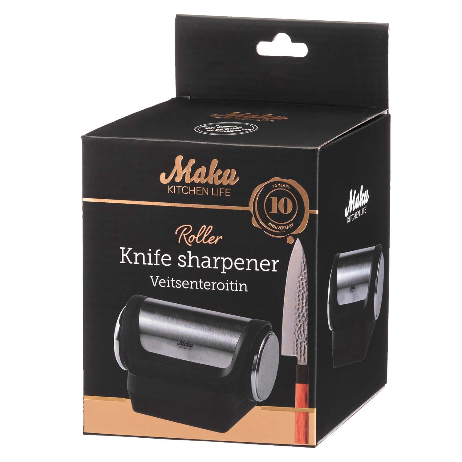 Rolling Knife Sharpener – Diamond, Ceramic, Magnetic Angle Guide