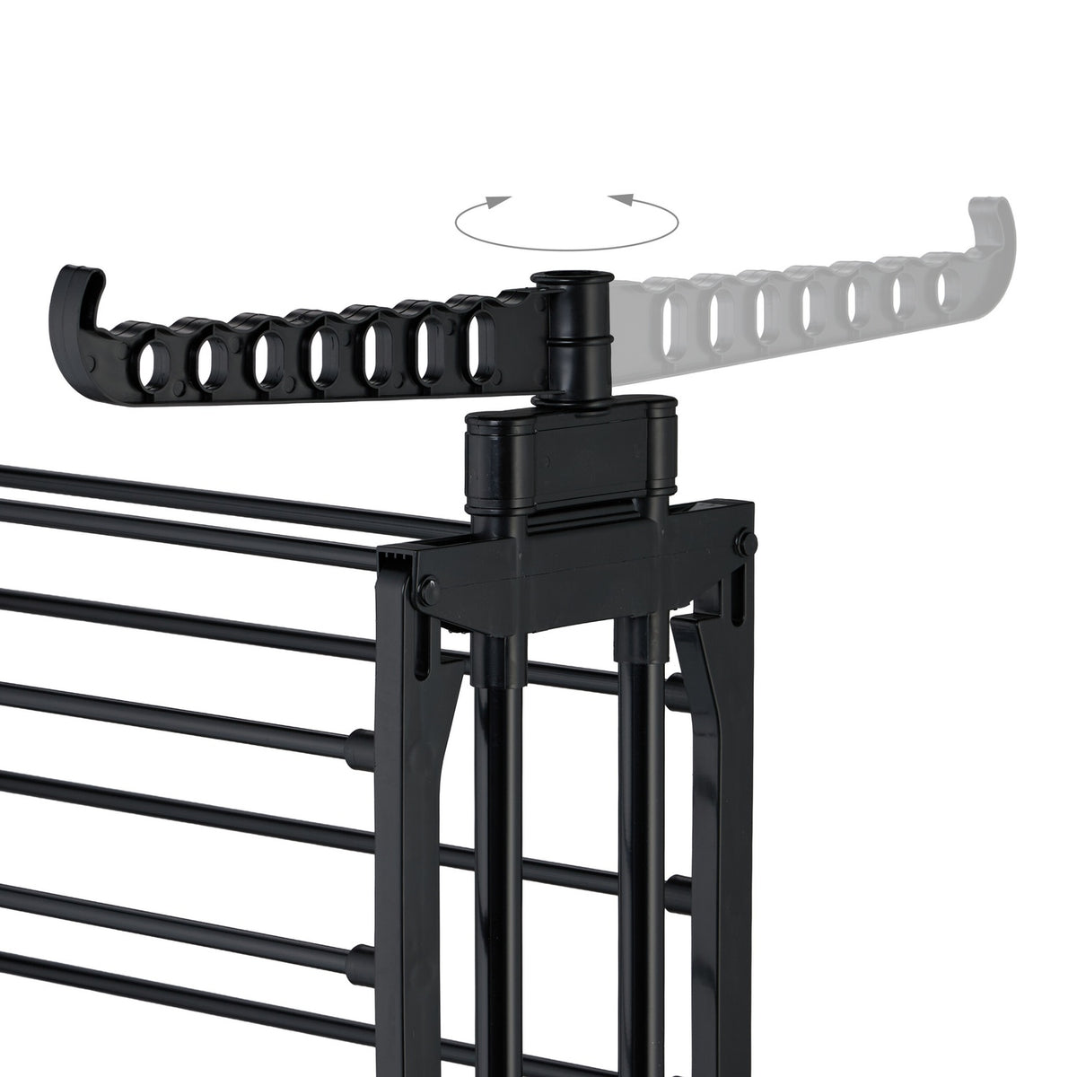 Rolling Laundry Drying Rack with Foldable Wings